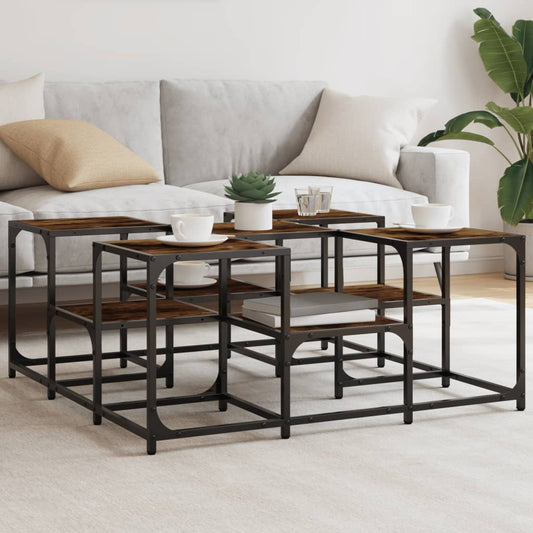 Mesa de centro HKH en derivados de madera Roble Ahumado