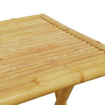 HKH 3 Pcs Conjunto Bistrô Dobrável C/ Almofadões Branco Nata Bambu - Marrom