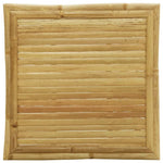 HKH 3 Pcs Conjunto Bistrô Dobrável C/ Almofadões Branco Nata Bambu - Marrom