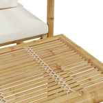 HKH 2 Pcs Conjunto de Sofá de Jardim com Almofadões Bambu - Marrom