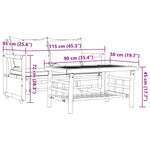 HKH 2 Pcs Conjunto de Sofá de Jardim com Almofadões Bambu - Marrom