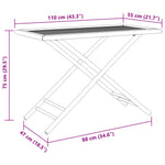 HKH Mesa de Jardim Dobrável 110x55x75 Cm Bambu - Marrom