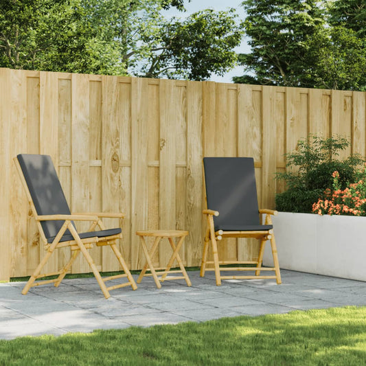 HKH Mesa de Jardim Dobrável Ã˜ Bambu - Marrom