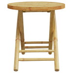 HKH Mesa de Jardín Plegable Ø Bambú - Marrón