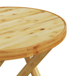 HKH Mesa de Jardín Plegable Ø Bambú - Marrón