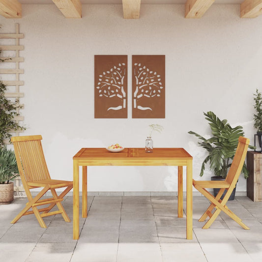 HKH Mesa de Jantar P/ Jardim Madeira de Acácia Maciça - Marrom