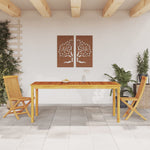 HKH Mesa de Jantar P/ Jardim Madeira de Acácia Maciça - Marrom