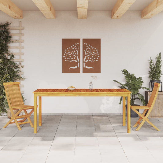HKH Mesa de Jantar P/ Jardim Madeira de Acácia Maciça - Marrom