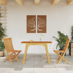 HKH Mesa de Comedor Para Jardín 110x56x75 Cm Madera de Acacia Maciza - Marrón