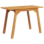 HKH Mesa de Comedor Para Jardín 110x56x75 Cm Madera de Acacia Maciza - Marrón