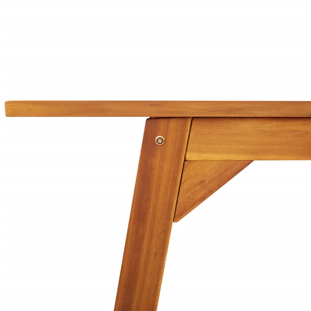 HKH Mesa de Comedor Para Jardín 110x56x75 Cm Madera de Acacia Maciza - Marrón