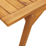 HKH Mesa de Comedor Para Jardín 110x56x75 Cm Madera de Acacia Maciza - Marrón