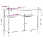 HKH Mueble para Lavabo Sonoma - 80x30x60cm - Gris