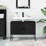 HKH Mueble Lavabo Baño - 80x33x60 Cm - Negro