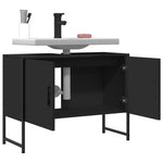 HKH Mueble Lavabo Baño - 80x33x60 Cm - Negro