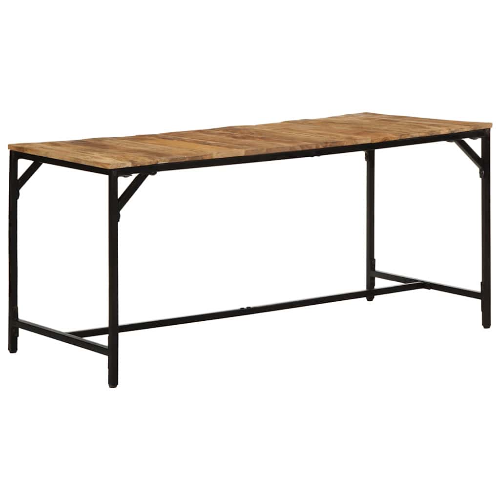Mesa de comedor de madera maciza de mango rugosa HKH