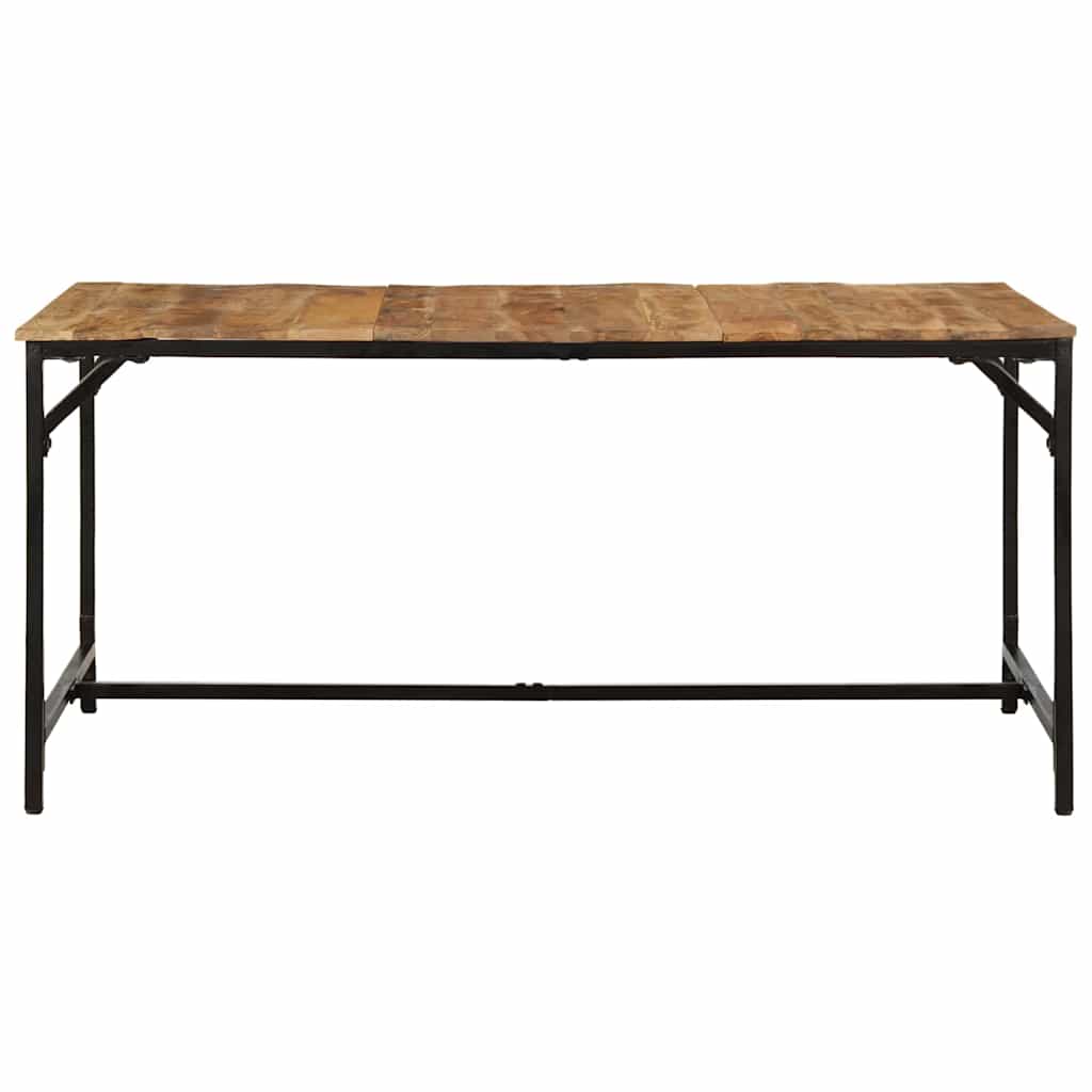 Mesa de comedor de madera maciza de mango rugosa HKH
