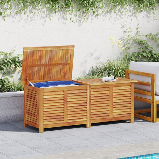 HKH Caixa Arrumação Jardim C/ Veneziana Acácia Maciça - Marrom