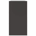 Aparador moderno HKH de acero laminado en frío con 3 puertas 99 x 39 x 73 cm - negro