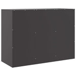 Aparador moderno HKH de acero laminado en frío con 3 puertas 99 x 39 x 73 cm - negro
