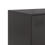 Aparador moderno HKH de acero laminado en frío con 3 puertas 99 x 39 x 73 cm - negro