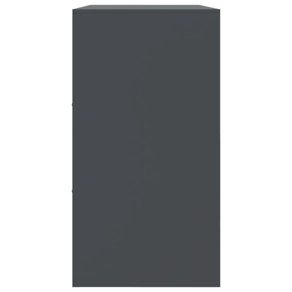 HKH Aparador Moderno em Aço Laminado A Frio com 3 Portas 99 X 39 X 73 Cm - Antracite