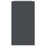 HKH Aparador Moderno em Aço Laminado A Frio com 3 Portas 99 X 39 X 73 Cm - Antracite