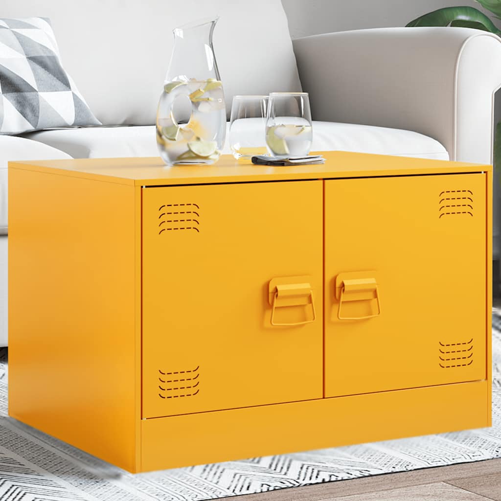 Mesa de centro HKH en acero amarillo mostaza