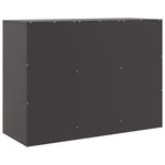 HKH Aparador Moderno em Aço Laminado A Frio com 6 Puxadores de Metal 99 X 39 X 73 Cm - Preto
