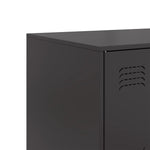 HKH Aparador Moderno em Aço Laminado A Frio com 6 Puxadores de Metal 99 X 39 X 73 Cm - Preto