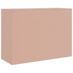 Aparador Moderno HKH de Acero Laminado en Frío con 6 Tiradores Metálicos 99 X 39 X 73 Cm - Rosa