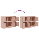 Aparador Moderno HKH de Acero Laminado en Frío con 6 Tiradores Metálicos 99 X 39 X 73 Cm - Rosa