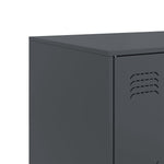 HKH Aparador Moderno em Aço Laminado A Frio com 6 Puxadores de Metal 99 X 39 X 73 Cm - Antracite