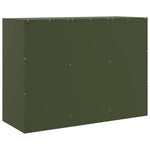 HKH Aparador Moderno em Aço Laminado A Frio com 6 Puxadores de Metal 99 X 39 X 73 Cm - Verde-Azeitona