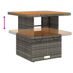 Mesa de Jardín HKH de Ratán y Madera de Acacia - Gris