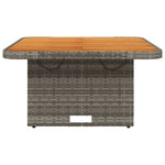Mesa de Jardín HKH de Ratán y Madera de Acacia - Gris