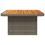 Mesa de Jardín HKH de Ratán y Madera de Acacia - Gris