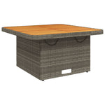 Mesa de Jardín HKH de Ratán y Madera de Acacia - Gris