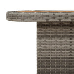 Mesa de Jardín HKH de Ratán y Madera de Acacia - Gris