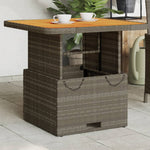 Mesa de Jardín HKH de Ratán y Madera de Acacia - Gris