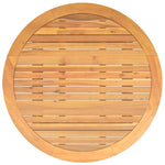 HKH Mesa de Jardim com Tampo de Acácia Ã˜110x71 Cm Vime Pe - Preto