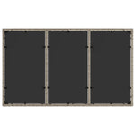 HKH Mesa de Jardim C/ Tampo Vidro 150x90x75 Cm Vime Pe Cinza-claro - Cinzento