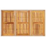 HKH Mesa de Jardim 150x90x75 Cm Vime Pe e Madeira de Acácia - Bege
