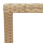 HKH Mesa de Jardim 150x90x75 Cm Vime Pe e Madeira de Acácia - Bege