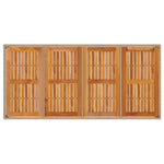 HKH Mesa de Jardim 190x90x75 Cm Vime Pe e Madeira de Maciça - Bege
