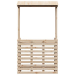 HKH Mesa de Bar Exterior C/ Telhado 112,5x57x195,5cm Madeira Maciça - Marrom