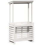 HKH Mesa de Bar para Exterior com Telhado Madeira Maciça - Branco