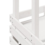 HKH Mesa de Bar para Exterior com Telhado Madeira Maciça - Branco
