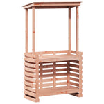 HKH Mesa de Bar Exterior C/ Telhado 112,5x57x195,5cm Madeira Maciça - Marrom