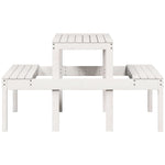 HKH Mesa de Piquenique Madeira de Pinho Maciça - Branco